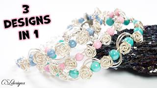 Roses fidget wirework bracelet tutorial