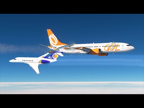SIMULAÇÃO REALÍSTA DO ACIDENTE DA GOL EM 2006. (ÁUDIO REAL) / VOO 1907 -  #flightsimulator