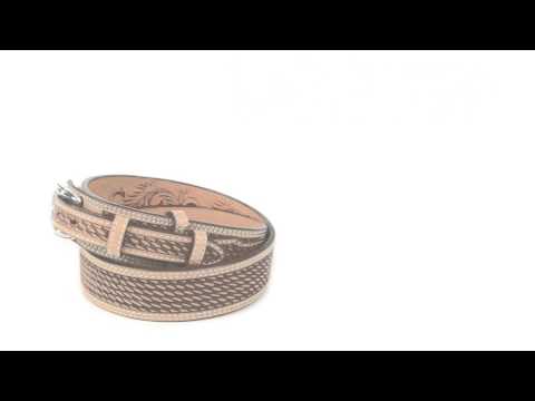 Nocona Ranger Western Belt - Basket-Weave Leather (For Men)
