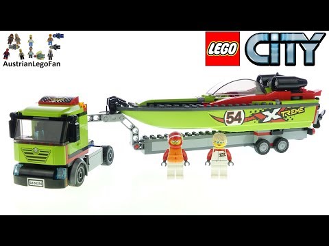 Конструктор LEGO City Great Vehicles «Транспортировщик скоростных катеров» 60254 / 238 деталей