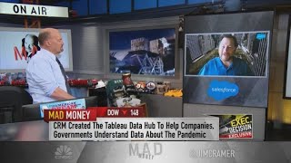Marc Benioff talks Salesforce - AT&T deal, office health safety and online media regulation