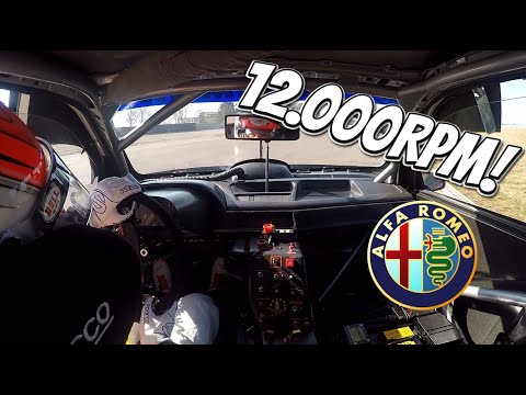 Alfa Romeo 155 DTM V6 Ti SCREAMING on Track! - 12.000rpm EPIC Engine SOUND OnBoard!