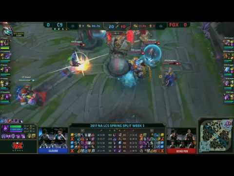 Cloud 9 vs Echo FOX Highlights NA LCS Spring 2017   C9 vs FOX  Week 3 Day 3