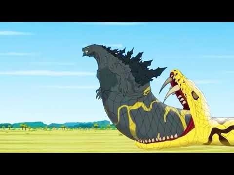 Rescue All Family GODZILLA & KONG, GODZILLA EARTH From Evolution of GIANT PYTHON - FUNNY CARTOON