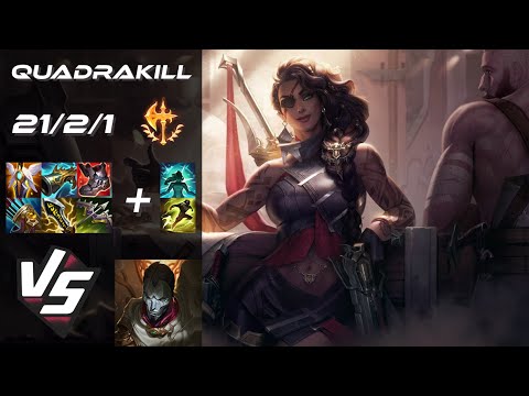 BOTTOM Samira vs Jhin [QUADRAKILL] - NA Challenger Patch 25.S2.2