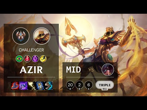 Azir Mid vs Akali - BR Challenger Patch 10.16