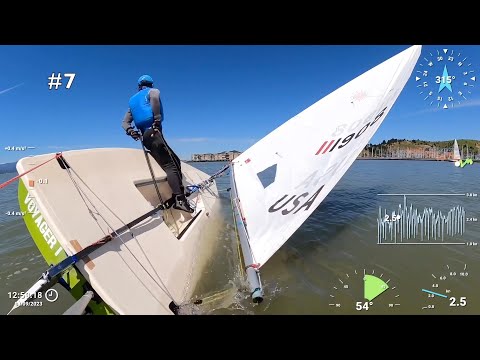 ILCA (Laser) Roll tack and roll gybe practice 4/9/23