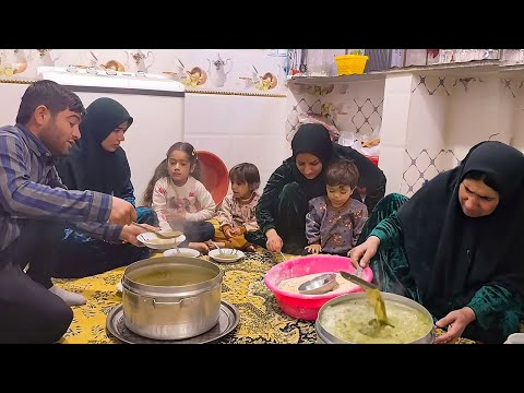 Serving warm local food in a cold winter