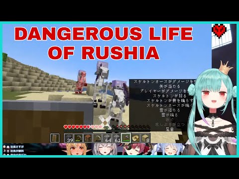 Hololive Uruha Rushia's Intense Love for the Danger Zone in Minecraft Hardcore!