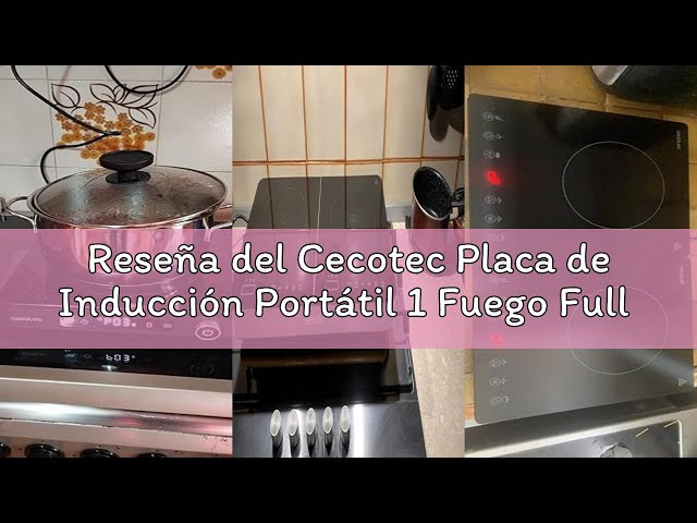 Vídeo relacionado con Cecotec Placa de Inducción Portátil 1 Fuego Full Magma Slim. 2000W de Potencia en 8 Niveles, Diseño en Cristal de Alta Resistencia, Display Táctil, Temporizador, Fácil Limpieza