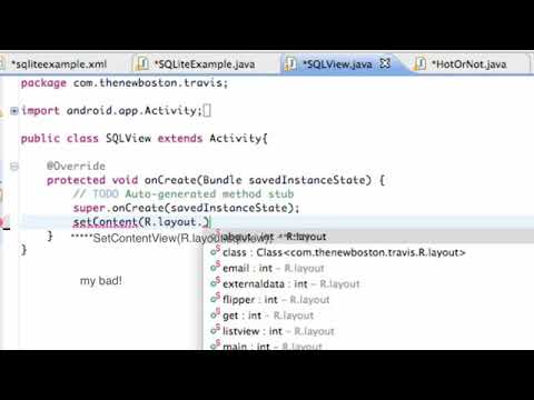 Android Application Development   111   TableLayout and Intro SQLite Database