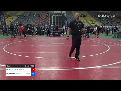 97 Kg Rr Rnd 1 - Michael Macchiavello, Wolfpack Wrestling Club Vs Nishan Randhawa, Panther Wrestli