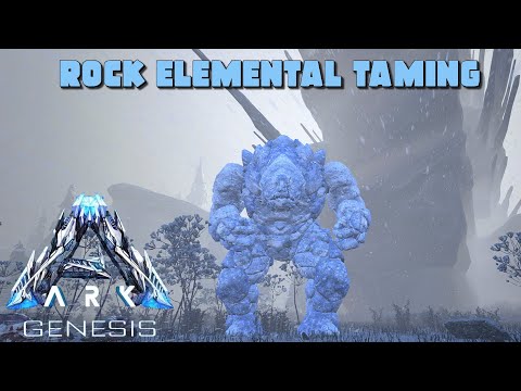 ARK: Genesis - SOLO Rock Elemental Taming in a BLIZZARD!!!