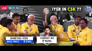 Shreyas Iyer IPL 2022 Auction Live | IPL Mega Auction 2022 Updates | RCB, CSK, KRR, MI