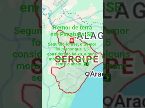 #tremor de terra em Pacatuba-SE, magnitude menor que 1,5.Abalo confirmado por(LabSis/UFRN).