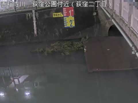 善福寺川 荻窪公園付近ライブカメラ（杉並区荻窪）のライブ配信を再生のプレビュー画像