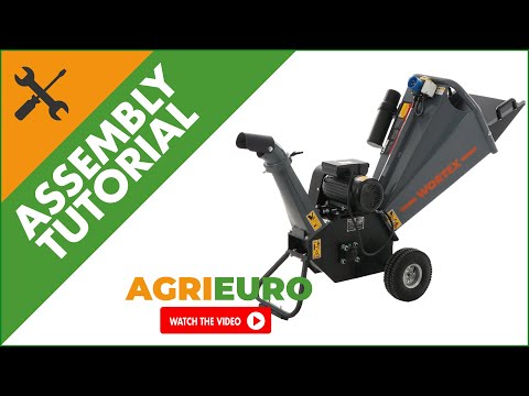 Wortex D300/70E Garden Shredder with single-phase electric motor - wood chipper - Assembly tutorial