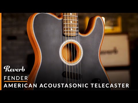 Fender American Acoustasonic Telecaster In Sunburst Electro Acoustic Guitar Incl Deluxe Gig Bag image 9