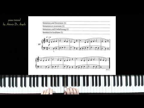 B. Bartók - Mikrokosmos vol.1 - Imitation and Inversion n. 23 - piano tutorial by Antonio De Angelis