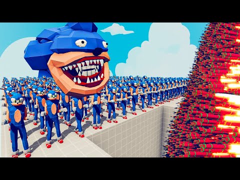 100x SONIC + 1x GIANT vs 3 EVERY GOD - Totally Accurate Battle Simulator TABS