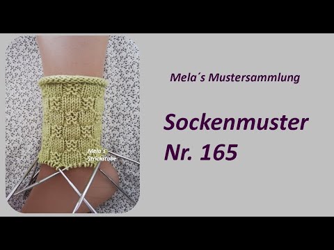 Sockenmuster Nr. 165 - Strickmuster in Runden stricken / Socks knitting pattern