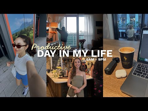 A Productive Day in My Life ☕ From 6AM to 9PM | Morning Routine, Cafe Work Grind & City Events!