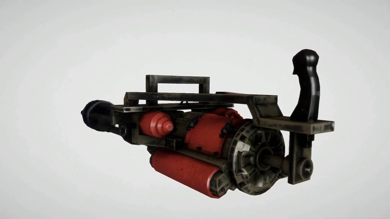 3D lowpoly model - Vulcan minigun