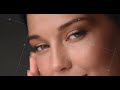 Close Up Beauty Makeup Shot Of Woman With Shimmering Eye Shadow