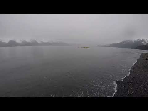 Walking along the beach if Seward, Alaska