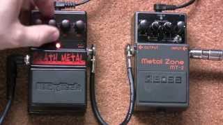 Video thumbnail for Boss Metal Zone Vs Digitech Death Metal Distortion Pedal Shootout by Simon Smith