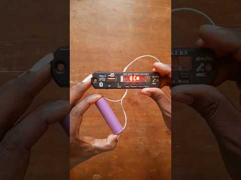 FM / Usb MP3 Player Connect in 3.7v Battery #tricks #shorts #amazingtricks #decoder #mp3player #usb