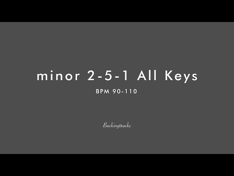 minor 2-5-1 All Keys (90-110 bpm) - Jazz Improvisation Jam Backing Track Play Along