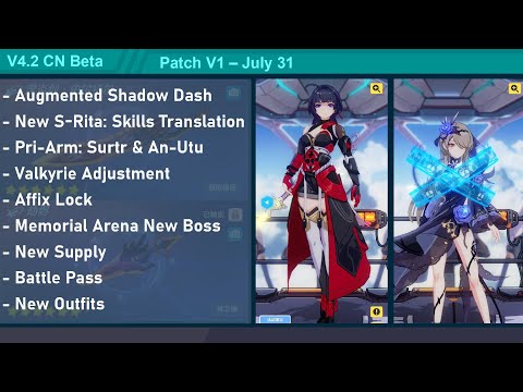 V4.2 Beta Patch V1 - Skills Translation, New Boss, Battle Pass, New Outfits | Honkai Impact 3 崩坏3