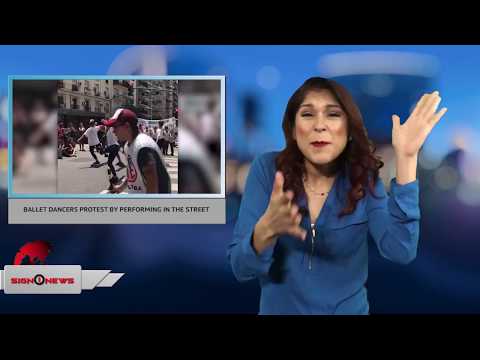 Ballet dancers protest by performing in the street (ASL - 2.4.18)