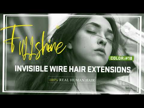 Full Shine Halo Human Hair Extensions Off Black (#1B)