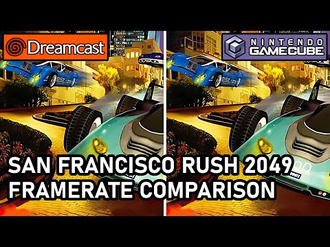 San Francisco Rush 2049  |  Dreamcast vs Gamecube  |  Frame Rate Comparison