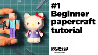 Beginner papercraft tutorial | Step-by-Step Guide to Start Papercrafting (Full Tutorial)