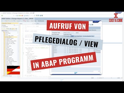 Aufruf von Pflegedialog / Pflegeview in ABAP Programm [deutsch]