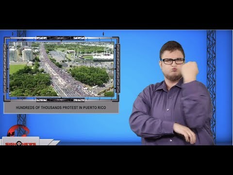 Hundreds of thousands protest in Puerto Rico (ASL - 7.22.19)