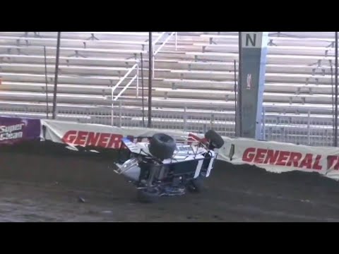 Brian Porter BARREL ROLLS - 2022 Wingless Sprints at the Tulsa Shootout