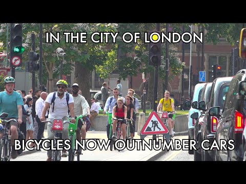 In The City of London Bicycles Now Outnumber Cars