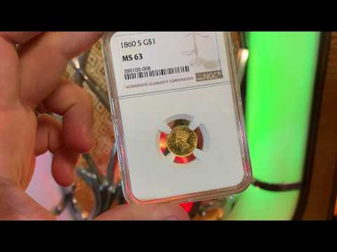 1860-S Gold Dollar NGC MS63 G$1