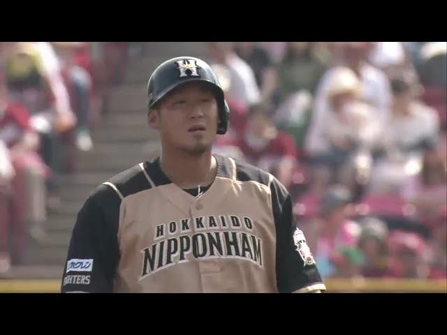 【4回表】ファイターズ・中田 高めを引っ張り先制打!!  2016/5/28 E-F