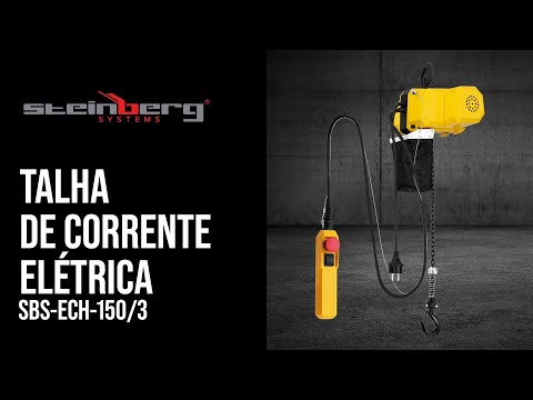 vídeo - Talha de corrente elétrica - 150 kg - 3 m