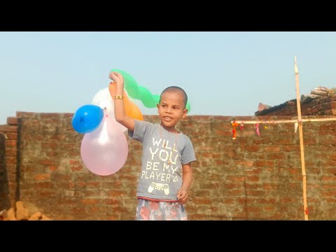 Outdoor fun with Rocket Balloon and learn colors for kids aman kids balloon#balloon #outdoor_rocket