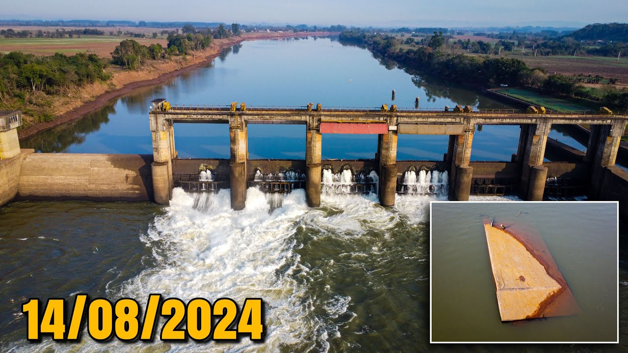 ABRIRAM UMA BARRAGEM NO RS E VEJA O QUE ENCONTRARAM NO FUNDO DO RIO!