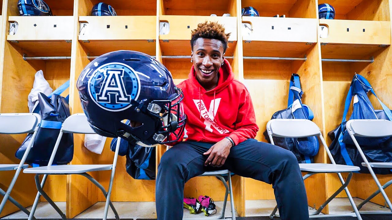 I GOT SIGNED TO A PRO FOOTBALL TEAM YESTERDAY..