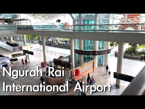 Caminhando no Aeroporto Internacional Ngurah Rai | Indonésia Bali | Caminhada no Aeroporto