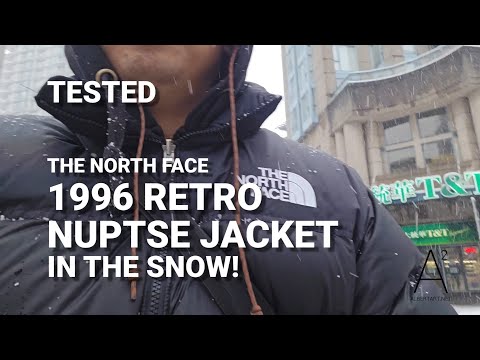 ¡PRUEBA DE NIEVE! CHAQUETA ACOLCHADA RETRO NUPTSE DE THE NORTH FACE 1996 DE INVIERNO #THENORTHFAC...