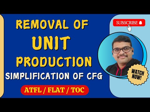 REMOVAL OF UNIT PRODUCTIONS SIMPLIFICATION OF CFG IN AUTOMATA THEORY || TOC
